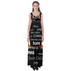 Candles Christmas Advent Light Empire Waist Maxi Dress by Celenk