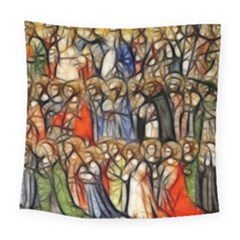 All Saints Christian Holy Faith Square Tapestry (large) by Celenk