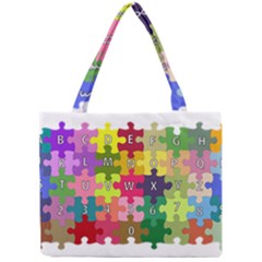 Puzzle Part Letters Abc Education Mini Tote Bag by Celenk