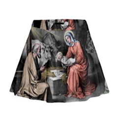 The Birth Of Christ Mini Flare Skirt by Valentinaart