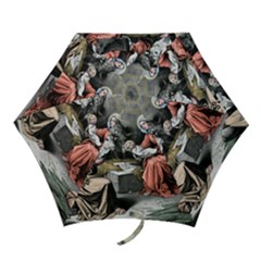 The Birth Of Christ Mini Folding Umbrellas by Valentinaart