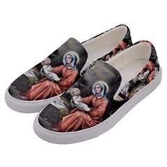 The Birth Of Christ Men s Canvas Slip Ons by Valentinaart