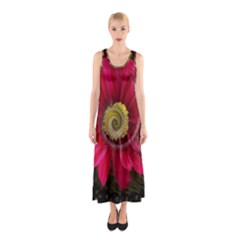 Fantasy Flower Fractal Blossom Sleeveless Maxi Dress by Celenk