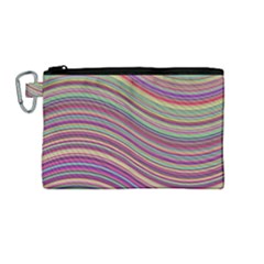 Wave Abstract Happy Background Canvas Cosmetic Bag (medium) (1595)