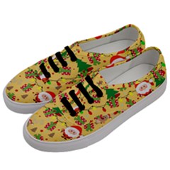 Santa And Rudolph Pattern Men s Classic Low Top Sneakers by Valentinaart