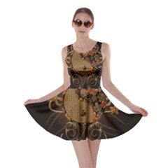 The Sign Ying And Yang With Floral Elements Skater Dress by FantasyWorld7