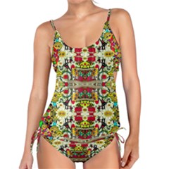 Chicken Monkeys Smile In The Floral Nature Looking Hot Tankini Set by pepitasart