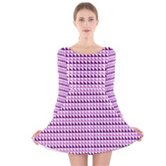 Pattern Long Sleeve Velvet Skater Dress by gasi