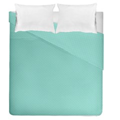 Tiffany Aqua Blue Puffy Quilted Pattern Duvet Cover Double Side (queen Size) by PodArtist
