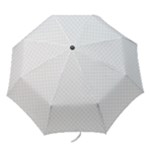 Bright White Stitched and Quilted Pattern Folding Umbrellas