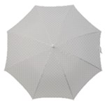 Bright White Stitched and Quilted Pattern Straight Umbrellas
