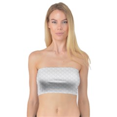 Bright White Stitched And Quilted Pattern Bandeau Top by PodArtist
