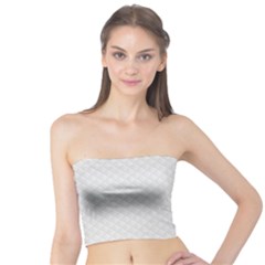 Bright White Stitched And Quilted Pattern Tube Top by PodArtist