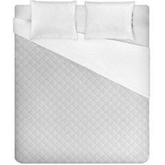 Bright White Stitched And Quilted Pattern Duvet Cover (california King Size) by PodArtist