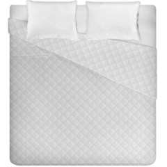 Bright White Stitched And Quilted Pattern Duvet Cover Double Side (king Size) by PodArtist