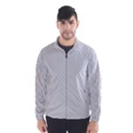 Bright White Stitched and Quilted Pattern Wind Breaker (Men)