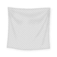 Bright White Stitched And Quilted Pattern Square Tapestry (small) by PodArtist
