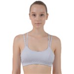 Bright White Stitched and Quilted Pattern Line Them Up Sports Bra