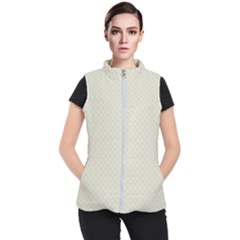 Rich Cream Stitched And Quilted Pattern Women s Puffer Vest by PodArtist