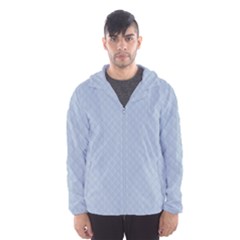 Powder Blue Stitched And Quilted Pattern Hooded Wind Breaker (men) by PodArtist