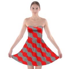 Pattern Strapless Bra Top Dress by gasi