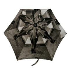 Elephant Black And White Animal Mini Folding Umbrellas by Celenk