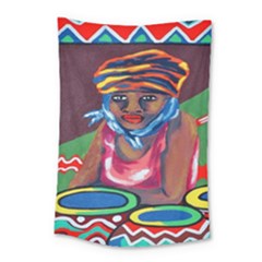 Ethnic Africa Art Work Drawing Small Tapestry by Celenk