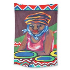 Ethnic Africa Art Work Drawing Large Tapestry by Celenk
