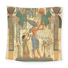 Egyptian Man Sun God Ra Amun Square Tapestry (large) by Celenk
