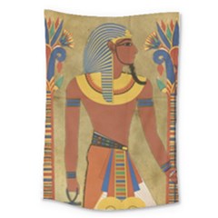 Egyptian Tutunkhamun Pharaoh Design Large Tapestry by Celenk
