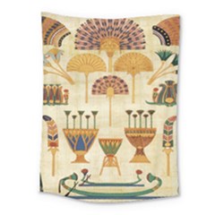 Egyptian Paper Papyrus Hieroglyphs Medium Tapestry by Celenk