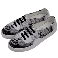 Lion Wildlife Art And Illustration Pencil Men s Classic Low Top Sneakers by Celenk