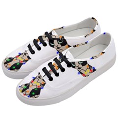 Meowy Christmas Women s Classic Low Top Sneakers by Valentinaart