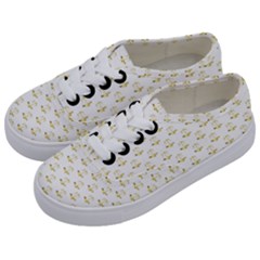 Gold Scales Of Justice On White Repeat Pattern All Over Print Kids  Classic Low Top Sneakers by PodArtist