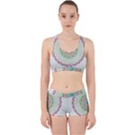 Flower Abstract Floral Work It Out Sports Bra Set
