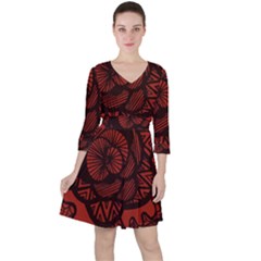 Background Abstract Red Black Ruffle Dress