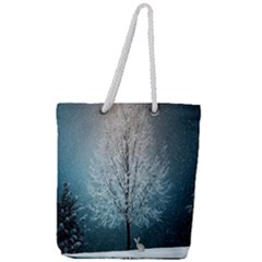 Winter Wintry Snow Snow Landscape Full Print Rope Handle Tote (large) by Celenk