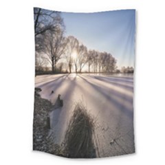 Winter Lake Cold Wintry Frozen Large Tapestry by Celenk