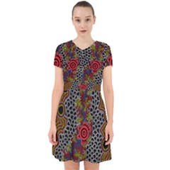 Aboriginal Art - Meeting Places Adorable In Chiffon Dress by hogartharts