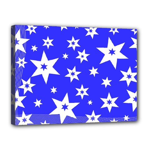 Star Background Pattern Advent Canvas 16  X 12  by Celenk