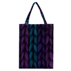 Background Weave Plait Blue Purple Classic Tote Bag by Celenk