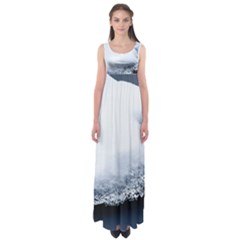 Ice, Snow And Moving Water Empire Waist Maxi Dress by Ucco