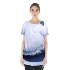 Ice, Snow And Moving Water Skirt Hem Sports Top by Ucco