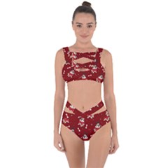 Pug Xmas Pattern Bandaged Up Bikini Set  by Valentinaart