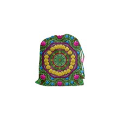 Bohemian Chic In Fantasy Style Drawstring Pouches (xs)  by pepitasart