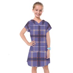 Purple Heather Plaid Kids  Drop Waist Dress by allthingseveryone