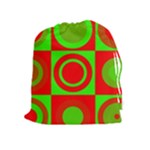 Redg Reen Christmas Background Drawstring Pouches (Extra Large)
