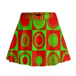Redg Reen Christmas Background Mini Flare Skirt