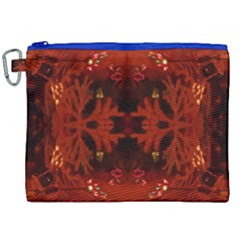 Red Abstract Canvas Cosmetic Bag (xxl)