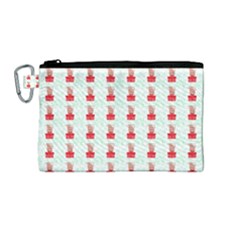 At On Christmas Present Background Canvas Cosmetic Bag (medium)